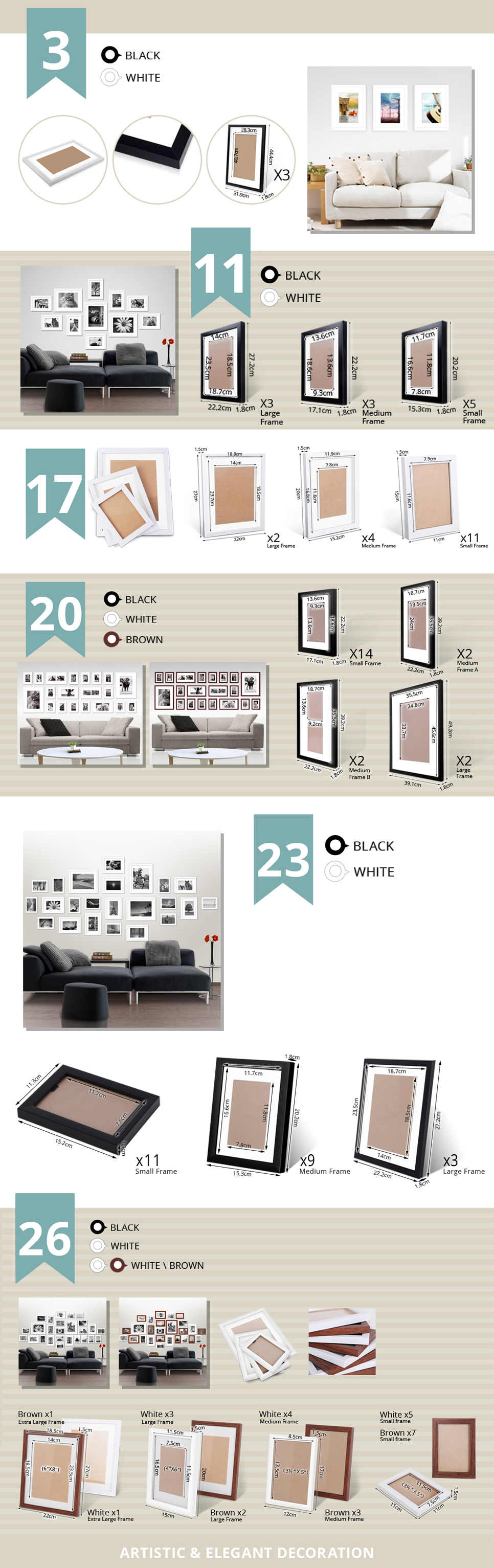 desktop frame for 3 prints