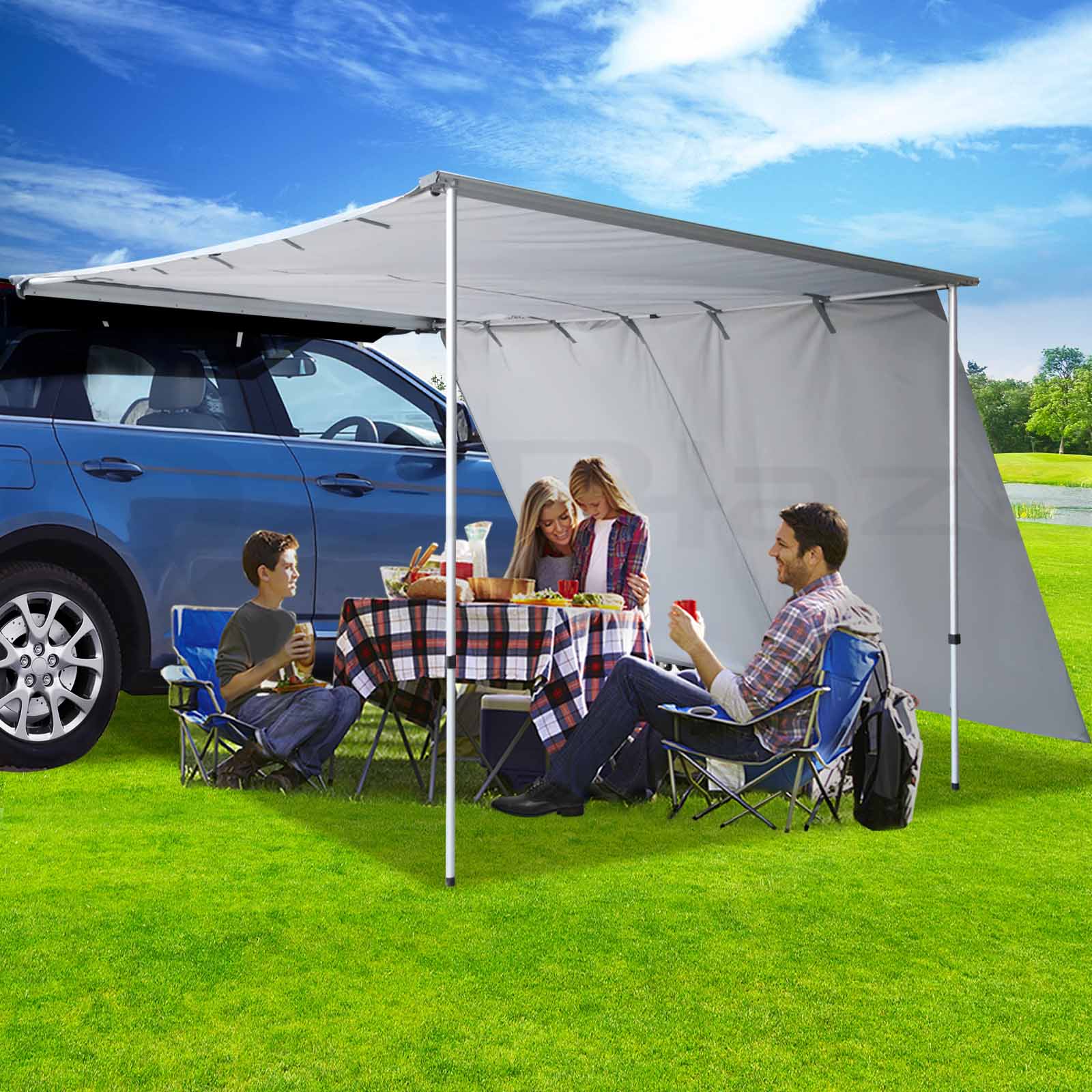 2M 3M Car Side Awning Extension Roof Rack Top Tents Side Shades Camping ...