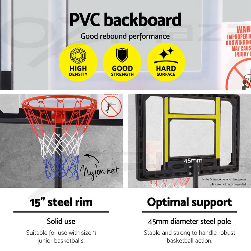 Everfit Pro Basketball Hoop Stand System Ring Backboard Net Height