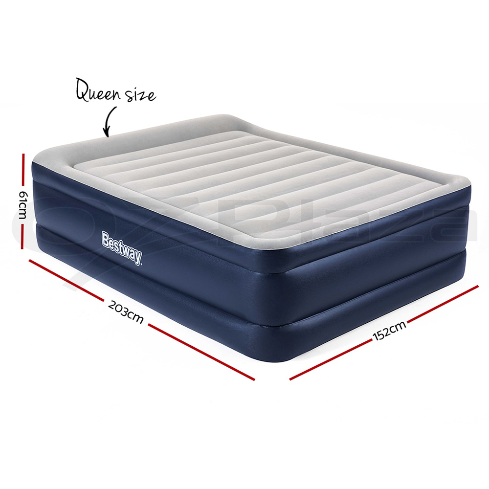 Bestway Air Bed Premium Beds Queen Inflatable Mattress Built-In ...