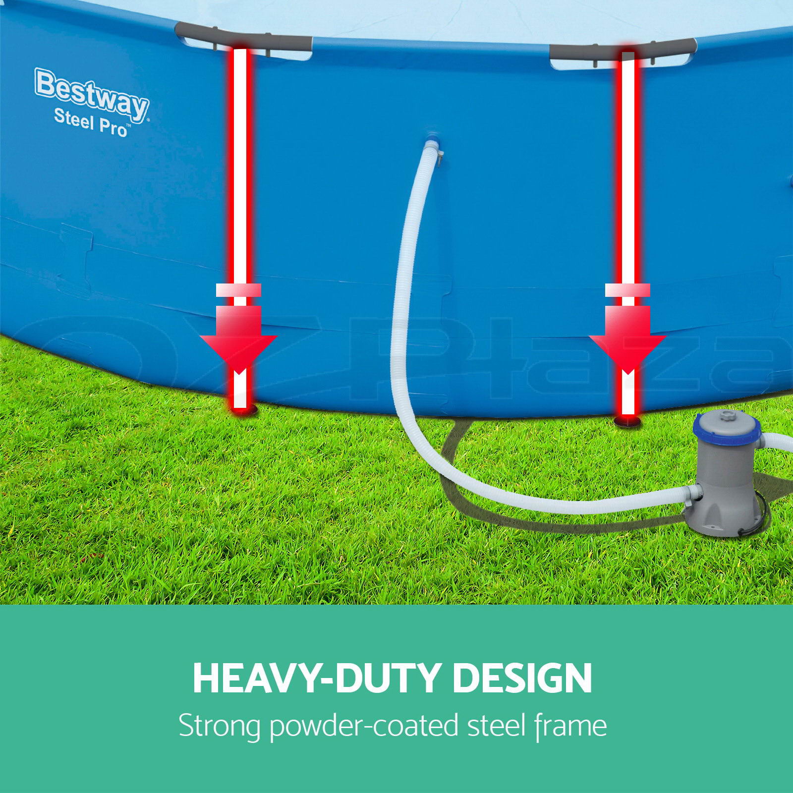 Bestway Swimming Pool Above Ground - Rectangular Pools Sand Filter Pump 