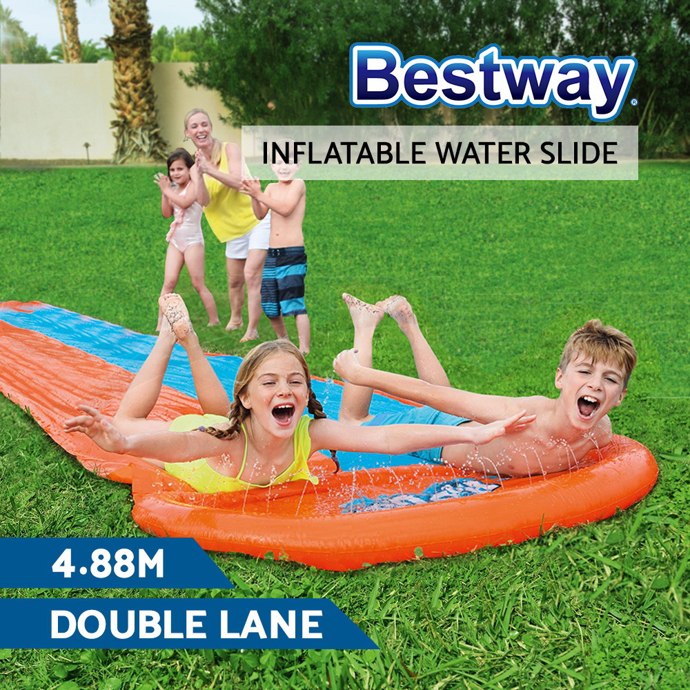 Bestway Water Slide Slip And Slides Inflatable 5.49m Kids Splash Toy ...