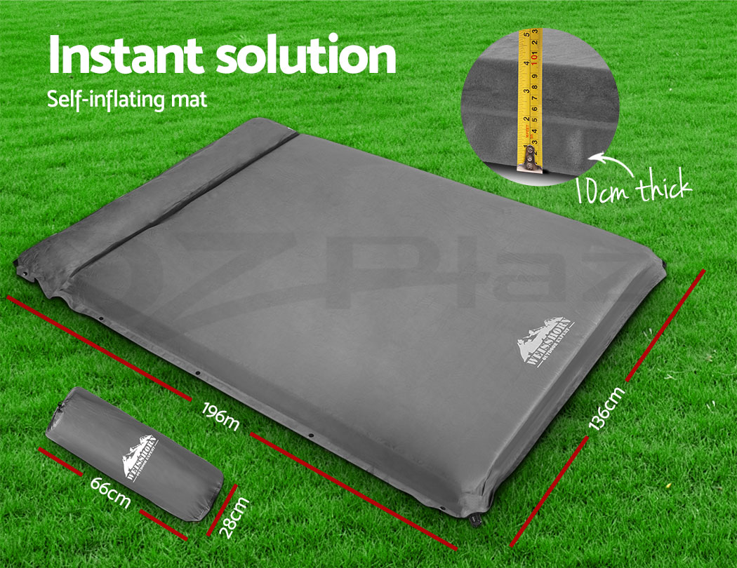 Weisshorn Self Inflating Mattress Camping Sleeping Mat Air Bed Pad Queen Grey 9350062127261 eBay