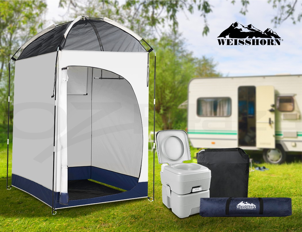 Weisshorn 20L Outdoor Portable Toilet Camping Shower Tent Pop Up Change ...