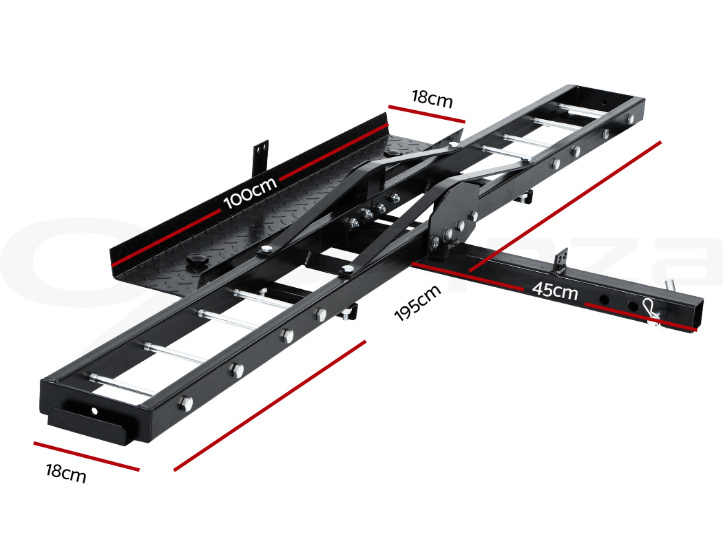 Giantz Motorcycle Carrier Hauler 2'' Hitch Mount Rack Ramp ...