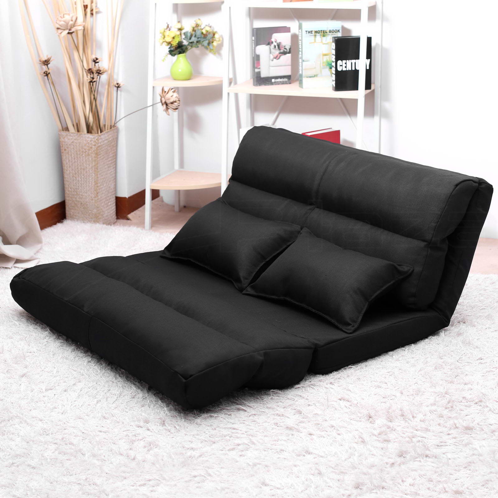 Lounge Sofa Bed DOUBLE SIZE Floor Recliner Folding Chaise ...