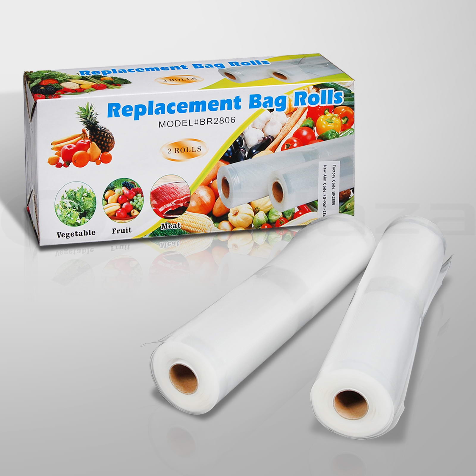 Vacuum Food Sealer Bags Roll Saver Seal Storage Heat Commercial 6m 28cm X 2