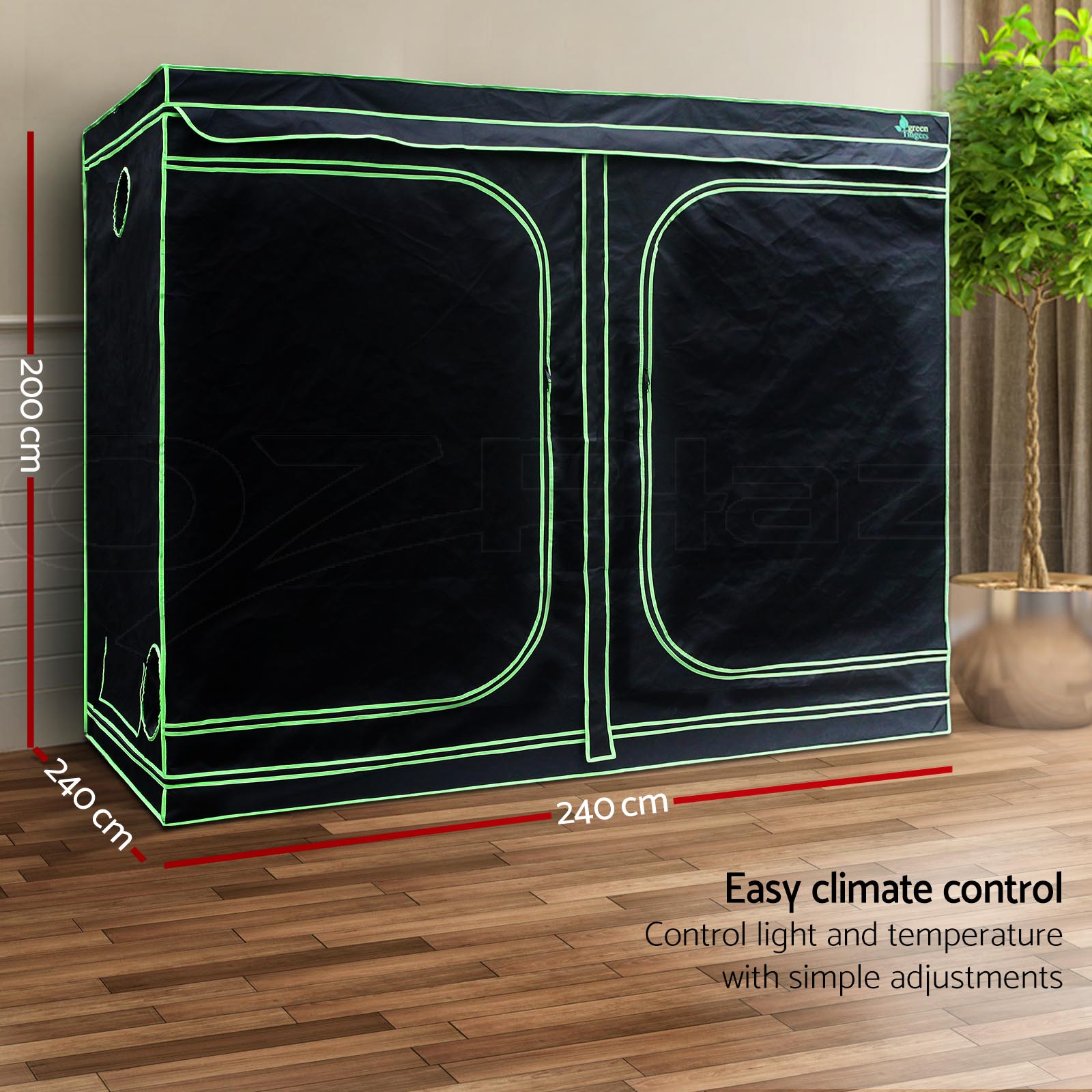 Greenfingers Grow Tent Hydroponics Plant Tarps Shelves Kit Metal Frame ...