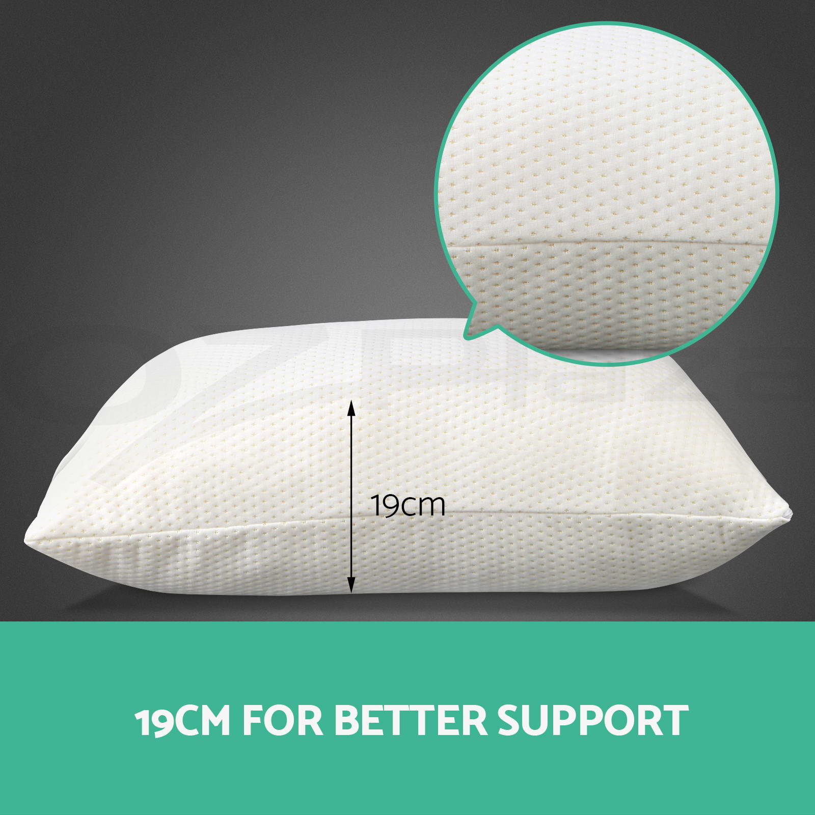 2 X Premium Visco Elastic Home Bed MEMORY FOAM Pillow Extra Thick ...