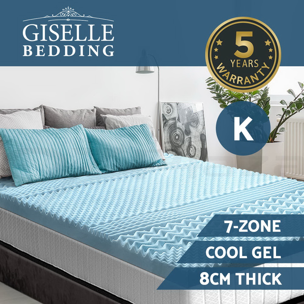 Giselle Memory Foam Mattress Topper COOL GEL Bed BAMBOO Protector 8CM 7