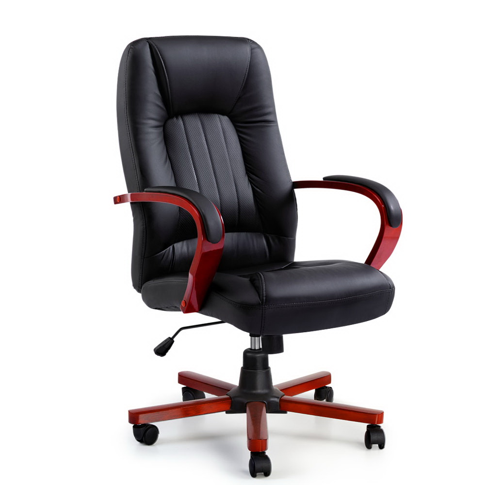 Artiss Office Chair Wooden Computer Gaming Chairs Vintage ...