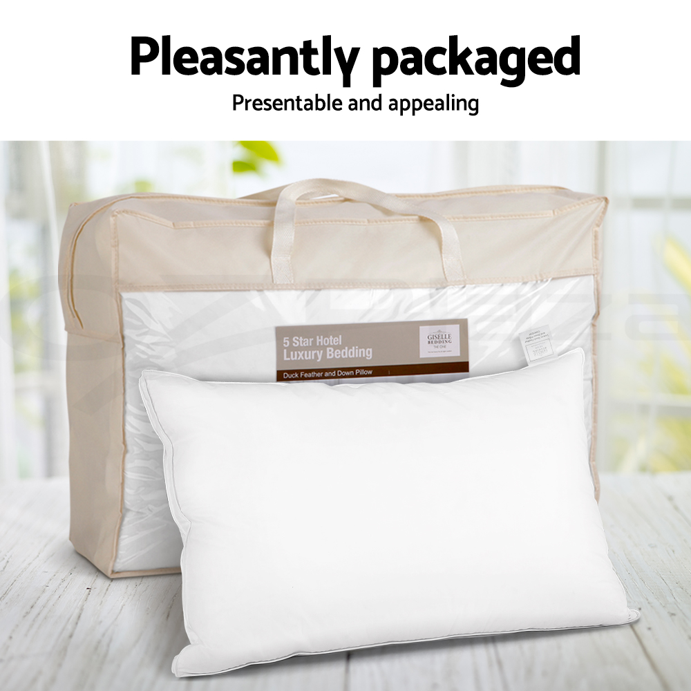 20%OFF Feather Down Pillow Duck Goose Pillows Cotton Cover ...