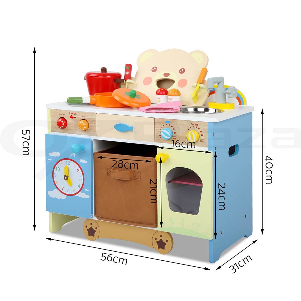 Keezi Kids Wooden  Kitchen  Pretend Play Set  Children 