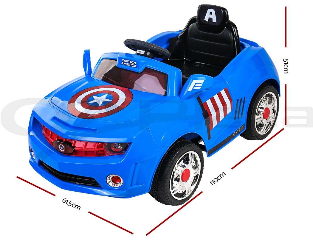 Kids Ride On Car Marvel Licensed Captain America Electric Toys Cars