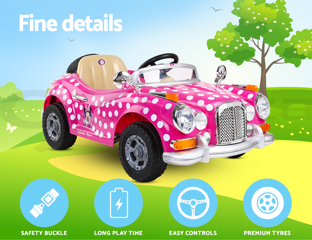 minnie mouse electric car battery