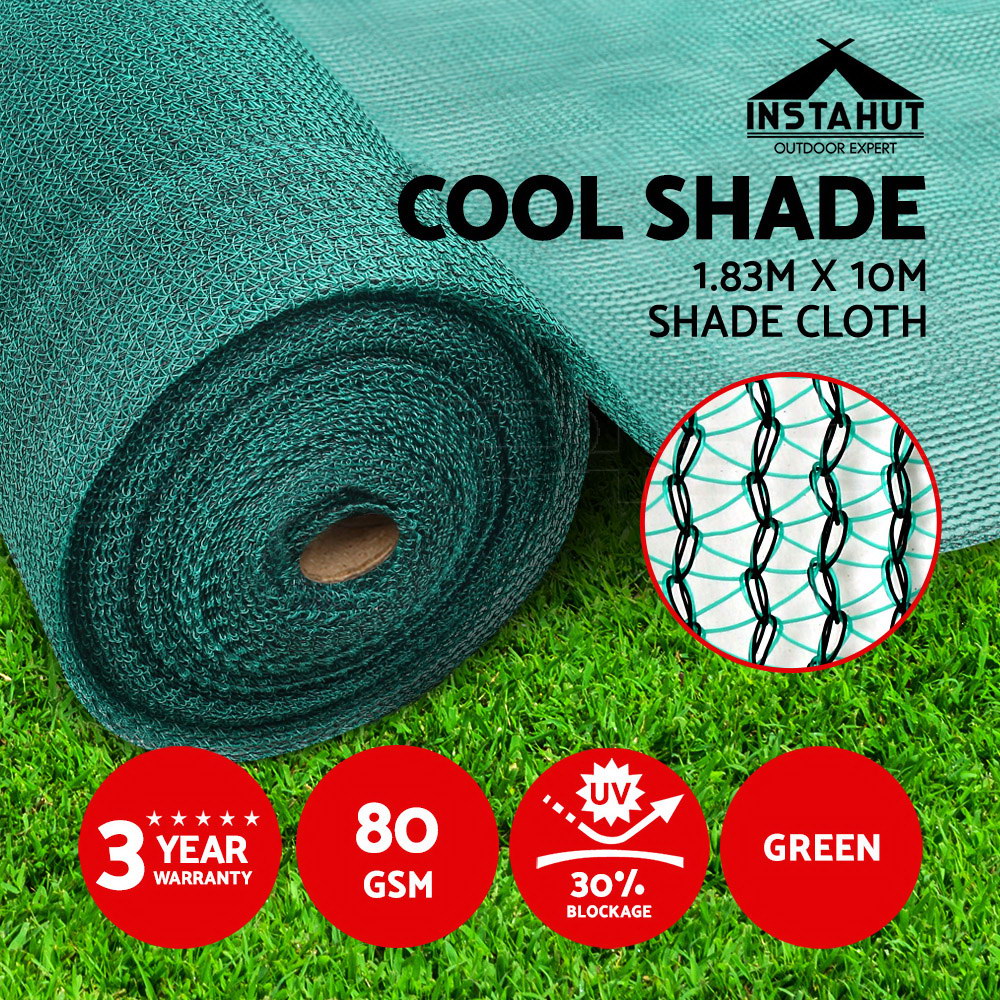 Instahut 30% 50%UV Shade Cloth Shadecloth Sail Mesh Roll Garden Outdoor ...