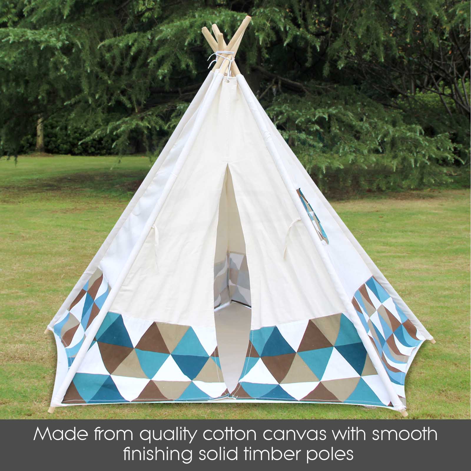 Keezi Kids Teepee Tent Children Pretend Play house Outdoor Indoor ...