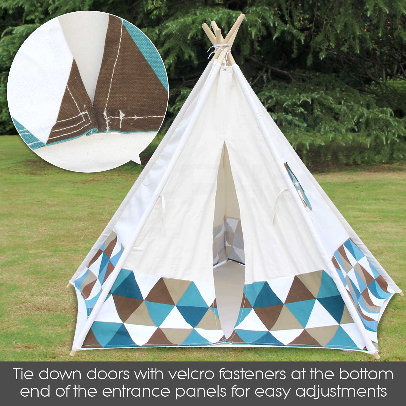 Keezi Kids Teepee Tent Children Pretend Play House Outdoor Indoor