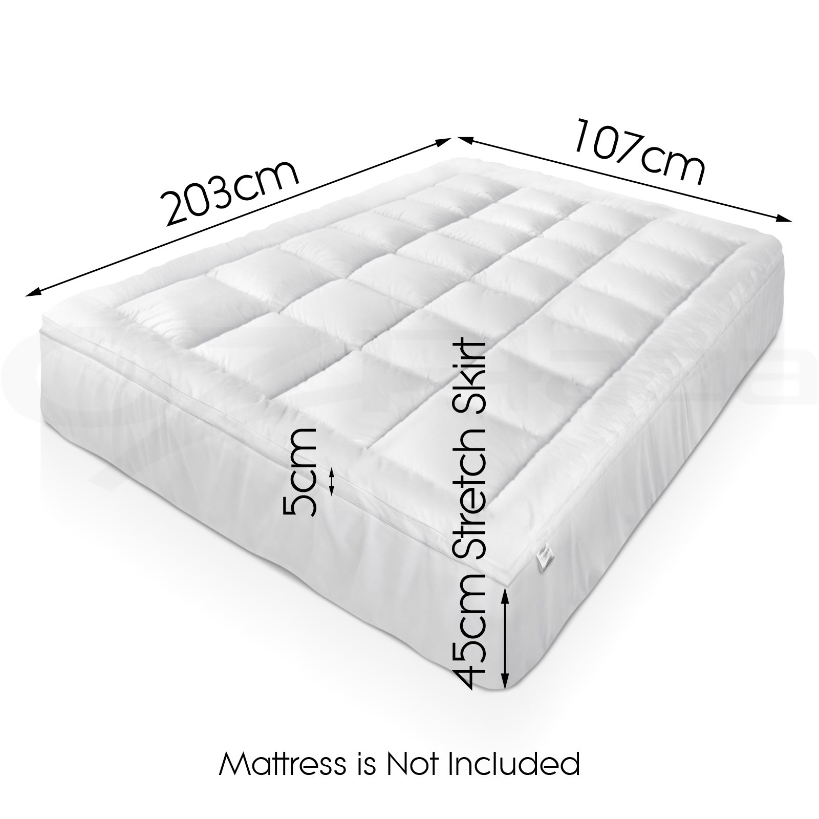 Giselle Bedding Luxury Pillowtop Mattress Topper Mat Pad ...