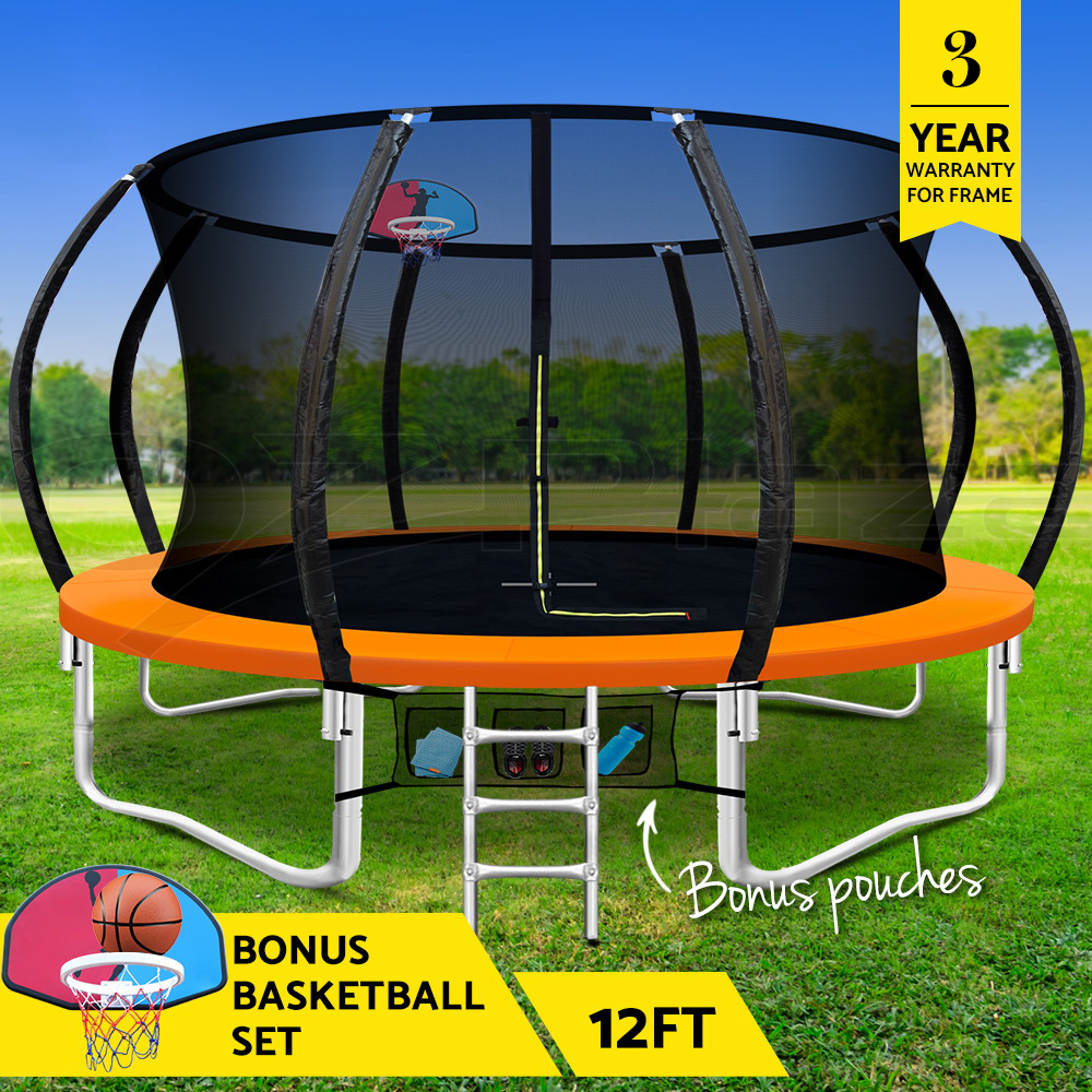 Everfit 10/12/14/16FT Trampoline Round Trampolines Basketball set ...