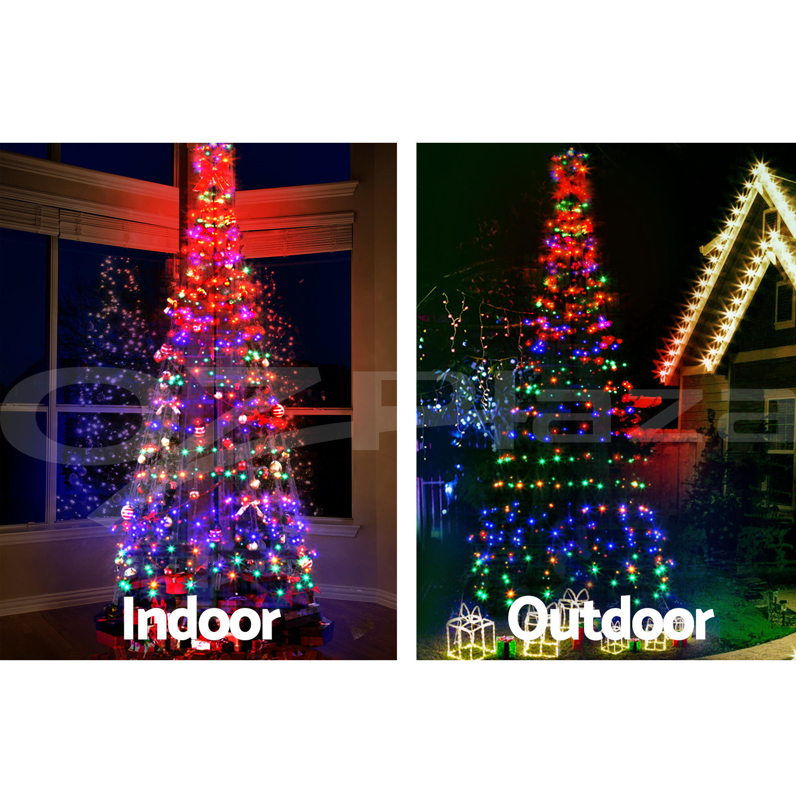 New 330pc LED 3m Giant Christmas Tree Flashing MultiColour Xmas Light